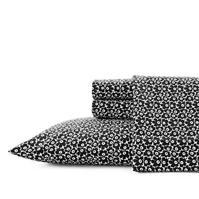 Marimekko Pikkuinen Unikko Pillowcase Pair Standard Cases Black • $36.06