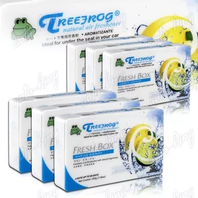 6 X Tree Frog Marine Squash Natural Extreme Car Air Freshener Fresh Box Universa • $44.99