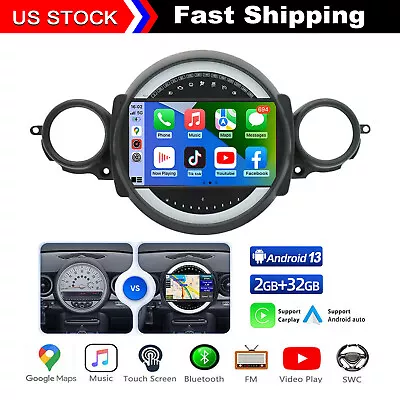 9  Carplay For Bmw Mini Cooper R56 R60 2007-2014 Android13 Car Stereo Radio Navi • $230