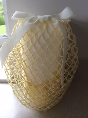 £11 • Buy 1940s Style Hair Snood/Net In Cream. Fine Yarn. Wartime Pattern. Handmade.