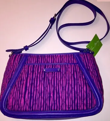 NWT~Vera Bradley Impressionista Stripe Trimmed Trapeze Crossbody Bag • $35