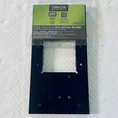 NIP Gibraltar Black Steel Universal Mailbox Mounting Bracket UMBS0B06 Screws Etc • $12.25