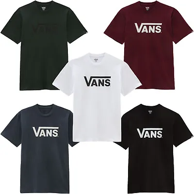 Vans Mens Classic Large Logo Short Sleeve Crew Neck Cotton T-Shirt Top Tee • £23.95