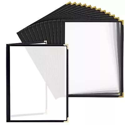 12 Pack Clear Restaurant Menu Covers With Double Panels 8.5 X 11 In • $29.69