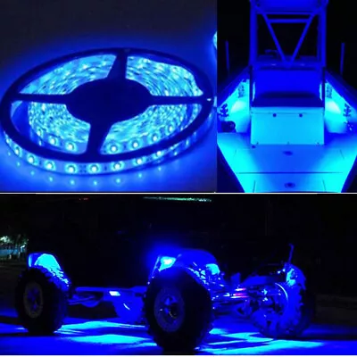 Blue LED Boat Light Deck Waterproof 12v Bow Trailer Pontoon Lights Kit Marine • $10.44