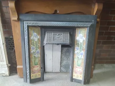 £70 • Buy Victorian Style Cast Iron Fireplace Insert With Decorative Tiles