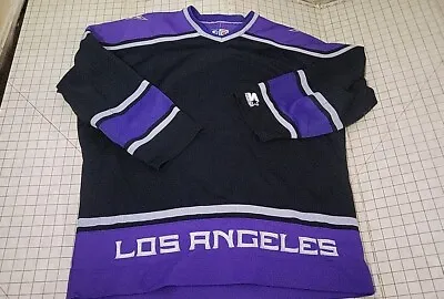 Vtg STARTER LOS ANGELES LA KINGS Blank HOCKEY JERSEY Practice XXL Purple  • $37