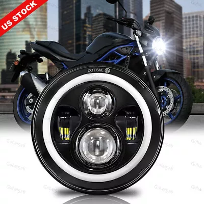 For SUZUKI SV650 Motorcycle 7  Inch Projector Led Headlight With Turn Signal DRL • $38.49