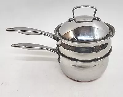 Belgique 2qt Sauce Pan & Pot Steamer Insert Stainless Steel Copper Bottom W/lid • $59.99