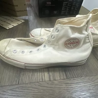 Vintage Converse Coach Chuck Taylor Cream Size 12 • $99.99