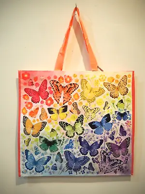 Bright Whimsical BUTTERFLIES Durable Reusable Grocery Eco Friendly Shopping Bag • $3.49