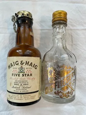 1950s 4  Haig & Haig And Old Forester Mini Bar Bottles (empty) Vintage • $5