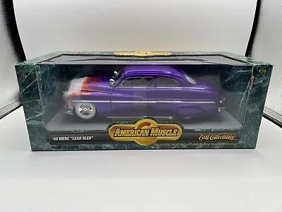 '49 Merc  Lead Sled  American Muscle Ertl Collectibles 1/18 Purple & Flame Vint • $25