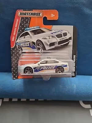 2016 Matchbox 1-125 MB68 (DJW04 USA) BMW M5 Police - White  MBX Heroic Rescue LC • £5.99