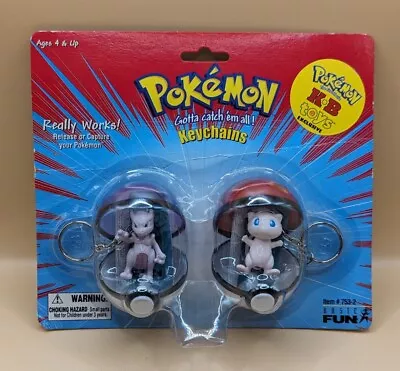 Vintage 1999 Nintendo Pokemon Mew Mewtwo Keychains KB Toys Exclusive Sealed HTF • $129.99