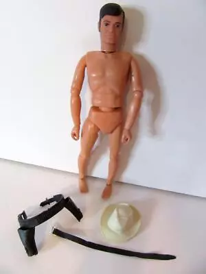 Vintage 70's Marx Gabriel Lone Ranger Nude Action Figure-HAT-Gunbelt-Pants Belt • $27