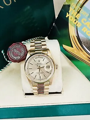 Men’s Rolex Day-Date President 18k Yellow Gold Ref 18038 ~ In Box • $14495