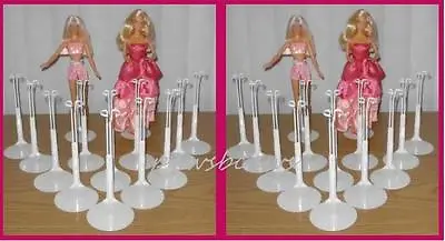 2 Dozen (24) White Kaiser BARBIE Doll Stands For Monster High Fashion Royalty • $78.99