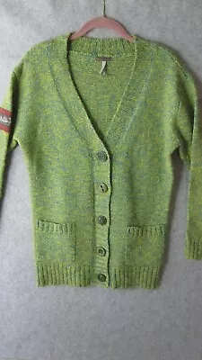 Matilda Jane Sweater Women's M Green V-neck Button Front Pockets Casual Western • $17