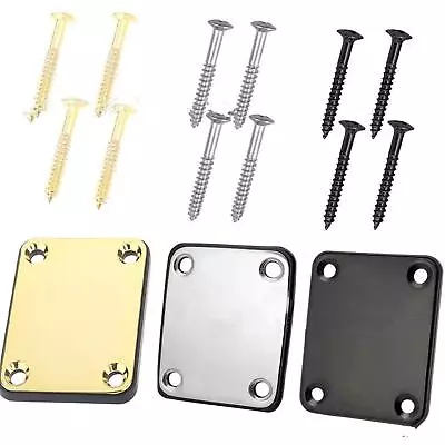 Metal Electric Guitar Neck Plate With Screw For Fender Stratocaster Telecaster • $6.99