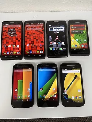 Lot Of 7 | Motorola Brand Droid Ultra XT-1080 16GB / MAXX / RAZR | Tested | F06 • $82.99