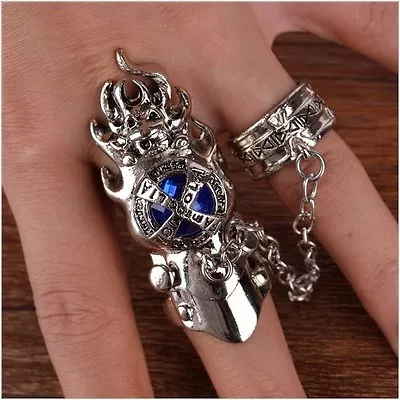 Anime Katekyo Hitman Reborn Finger Rings Vongola Famiglia Cosplay Ring Gem Turn • $11.99