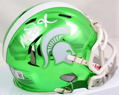 Magic Johnson Signed Michigan State Chrome Speed Mini Helmet-Beckett W Hologram • $159