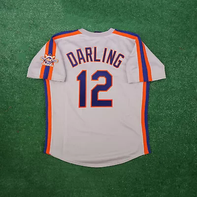 Ron Darling 1986 New York Mets Grey Road Cooperstown Men's Jersey W/ 25th Patch • $149.99