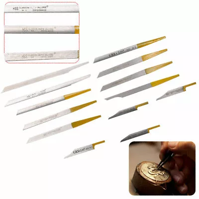 13*Engraving Cutting Bits Tool Graver Blades Pneumatic Jewelry Metal Items Etc. • $46.55