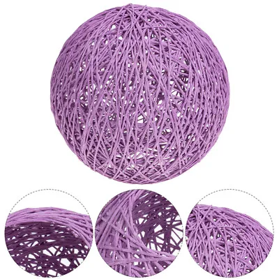 Light Shade Rattan Lamp Shades Ceiling Wicker Ball Pendant Paper Hanging • £12.87