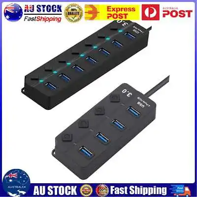 $13.59 • Buy Powered USB 3.0 Hub USB Data Hub Splitter With Individual Switches For Laptop PC
