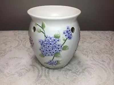 YANKEE CANDLE Ceramic Tart Warmer W/Hydrangea Flowers Spring • £18.31