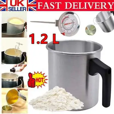 Home DIY Pouring Pitcher Jug Wax Cup Soap Chocolate Making Candle Melting Pot • £6.44