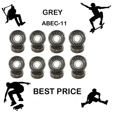 Velocity Abec 11 Wheel Bearing Skateboard Scooter Quad Inline Roller Skate 9 • £4.59