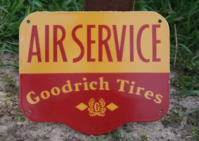 Vintage Goodrich Air Service Porcelain Sign Gas Oil Service Station Pump Ad Rare • $249.98