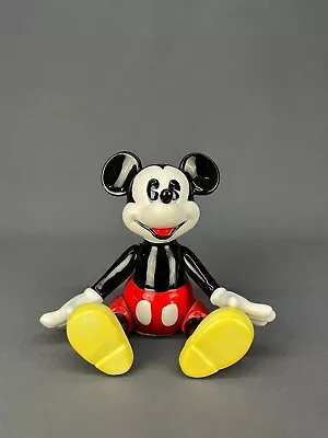 Vtg Schmid Porcelain Mickey Mouse Music Box Figurine Club March 203; Mint • $139
