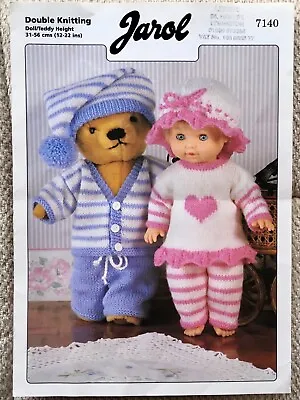 Jarol Knitting Pattern 7140  For Dolls & Bears Outfits In Dk - 12 - 22” Dolls • £1.50