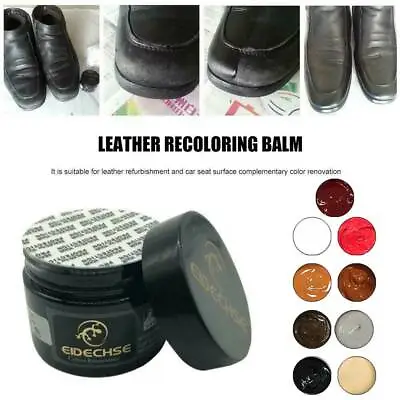 Leather Recoloring Balm Vinyl Repair Cream Sofa Shoes Renew Restore Repairing • $9.98