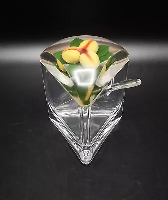 Triangular Lucite Acrylic Jam Preserve Pot & Spoon • £9