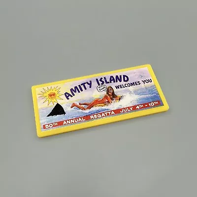 Jaws Inspired Amity Island Welcomes You Graffiti Sign Magnet. • £5.49