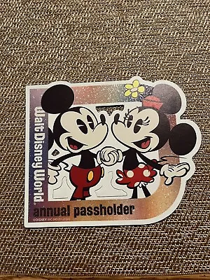 Disney Parks Annual Passholder Exclusive Minnie Mickey Iridescent Magnet 2023 • $18.99