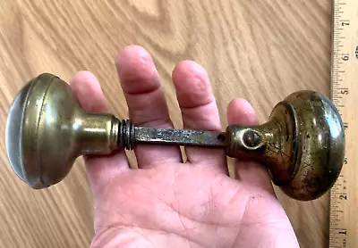 Vintage Metal Doorknob Set On Square Spindle. • $11.99
