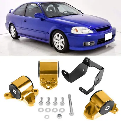 Billet 3 Bolt Engine Swap Mount Kit For 1996-2000 Honda Civic EK B&D Series • $49.99