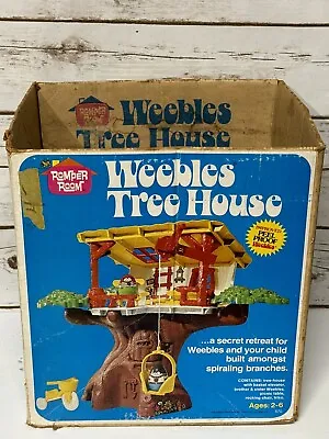 VTG 1975 70’s Hasbro Romper Room Weebles Tree House Box Only • $34