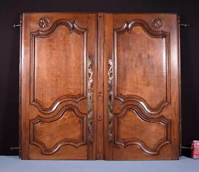 40  Tall Pair Of Antique French Solid Oak Wood Cabinet Doors • $585