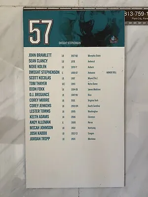 Miami Dolphins Training Facility Uniform Numbers Sign Dwight Stephenson #57 • $9.99