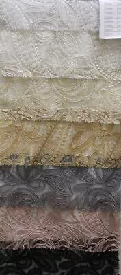 CREATION Glitter Embroidered Mesh Fabric. Lace Netting Material For Sewing Etc. • $3.99