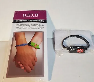 Larg Black Care Memory Band For Digitized Medical Record Bracelet NewPack Size L • $9.99