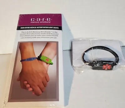 Med Black Care Memory Band For Digitized Medical Record Bracelet New Pack Size M • $9.99