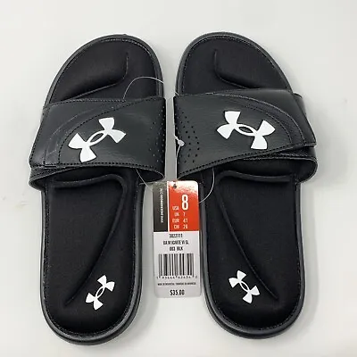 Under Armour Men's UA Ignite VI Slides Athletic Sandal Flip Flop Black SZ 8 New! • $23.99